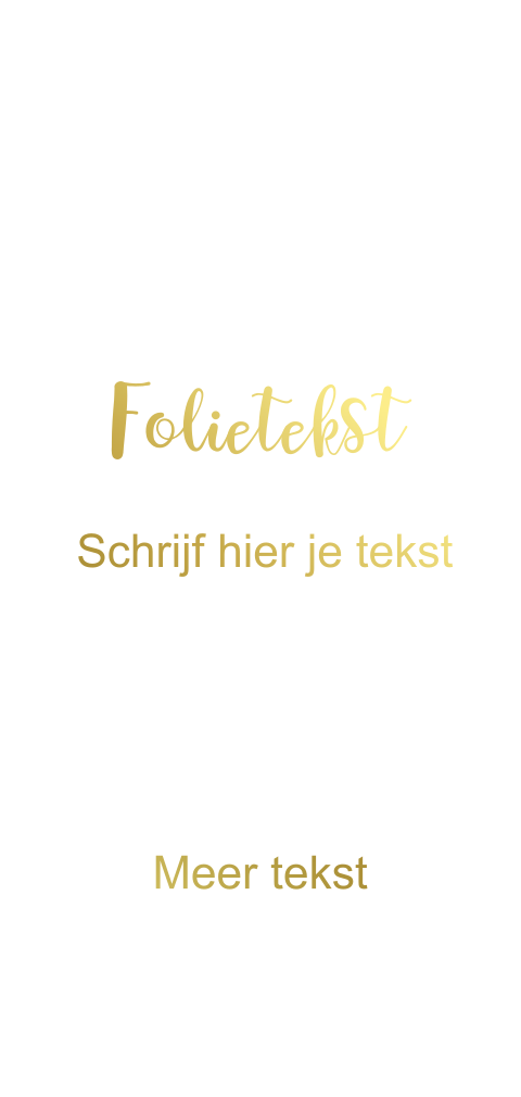 Dubbel langwerpig communiekaartje foliedruk