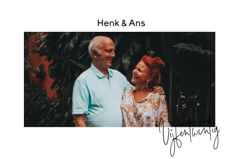 Maak zelf een minimalistische Jubileumkaart met foto | Liggend