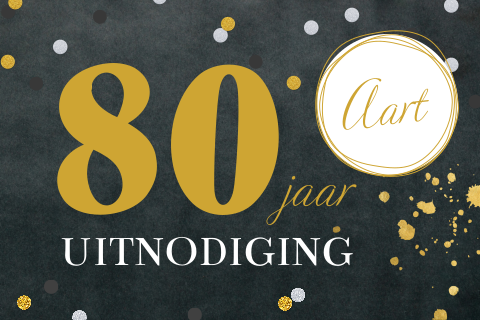 Stoere uitnodiging 80 jaar verjaardag man