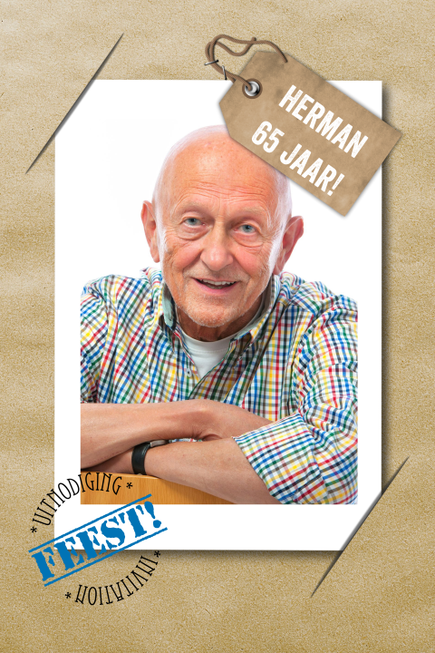 Kraft uitnodiging 65 jaar verjaardag man