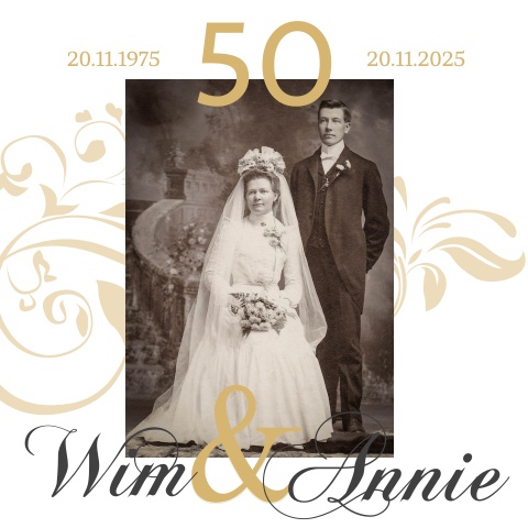 Klassieke jubileumskaart 50 jaar