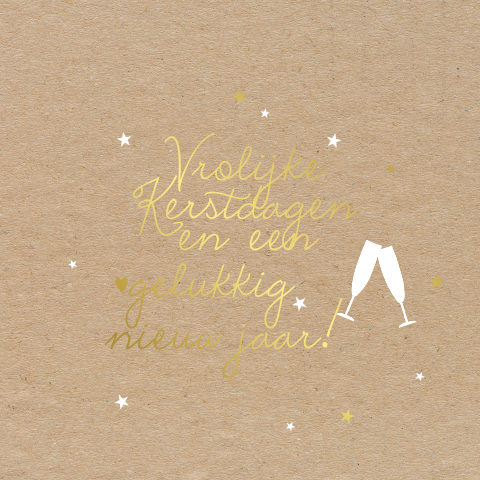 Kerstkaart kraftlook en folie