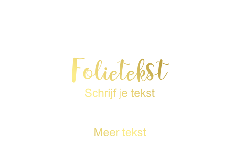 Dubbel liggend communiekaartje foliedruk