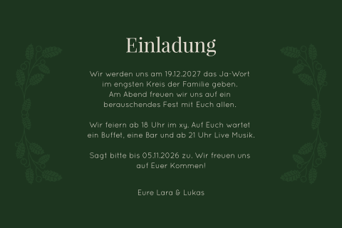 Karteninnenseite