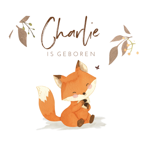 Raamsticker met vosje
