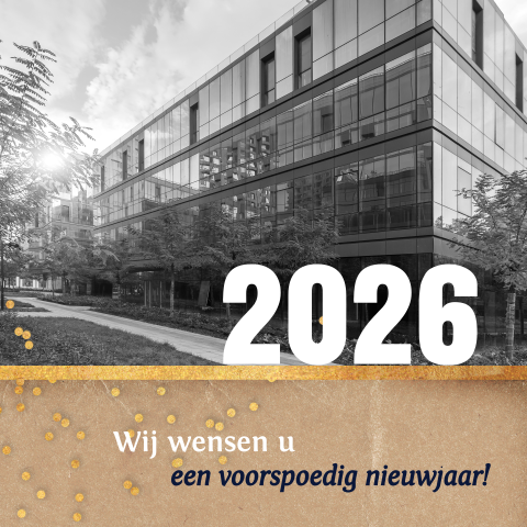 Chique zakelijke kerstkaart kraft goudlook en foto
