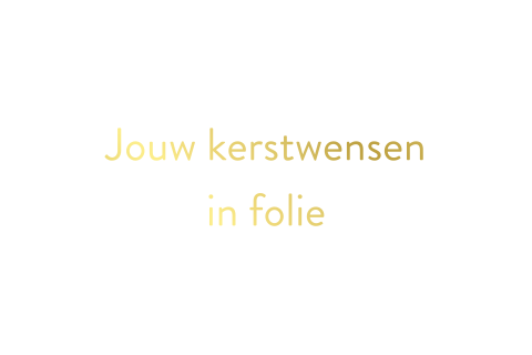 Dubbel liggend kerstkaart in foliedruk zelf maken