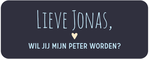 Simpele donkerblauwe sticker met een hartje