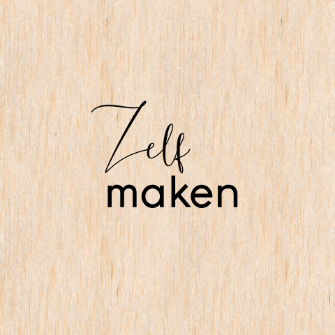 Vierkant echt houten kaartje zelf maken