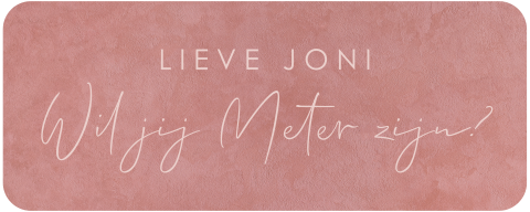 Langwerpige sticker met roze velvetlook