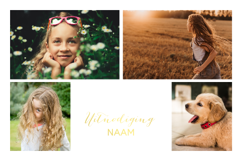 Goudfolie zelf maken fotokaart - liggend