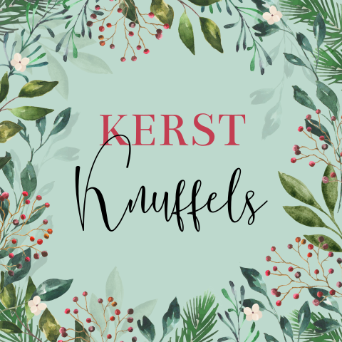 Stijlvolle kerstkaart met aquarel takjes