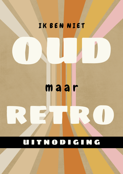 Vintage uitnodiging met gekleurde streepjes