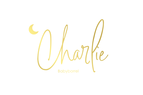 Babyborrelkaartje met goudfolie maan