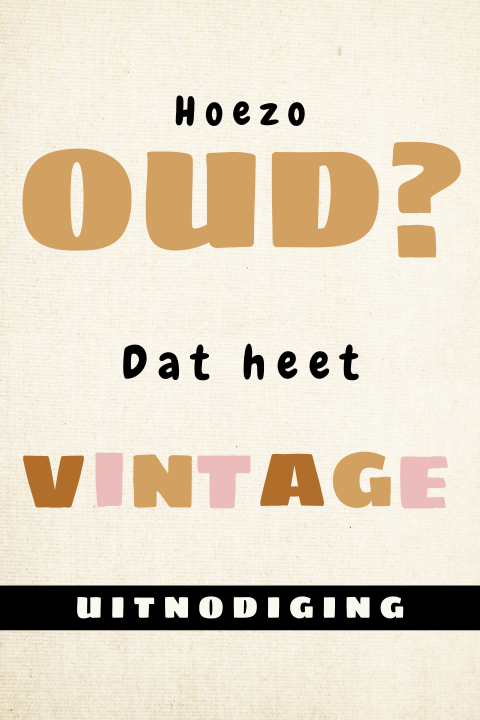 Originele uitnodiging in vintage kleur