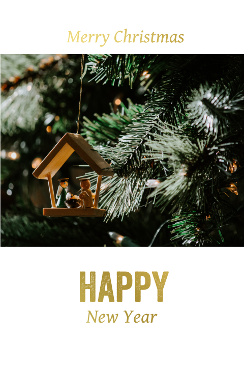 Goudfolie l zelf maken fotokaart kerst