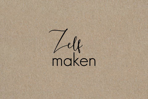 Zelf maken liggend enkel kerstkaartje in kraft