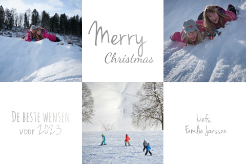Zilverfolie l fotokaart voor kerst