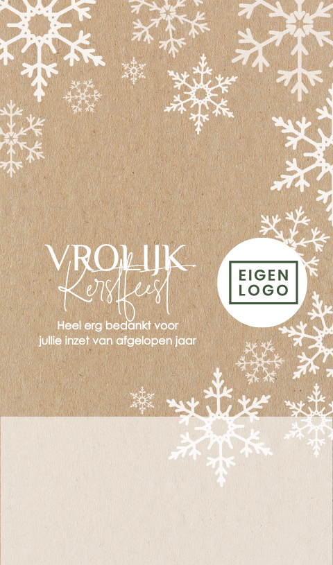 Chocoladewikkel kerst met eigen logo