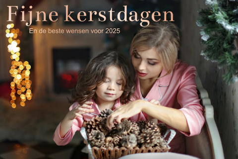 Maak zelf een rosefolie kerstkaart met foto - liggend