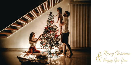 Goudfolie l kerstkaart zelf maken met foto - panorama