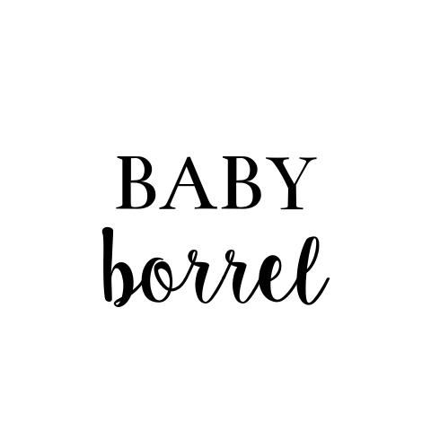 Strak babyborrel kaartje in zwart wit