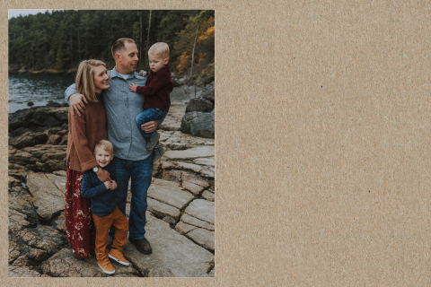 Kraft-papier kerstkaart met ruimte voor een eigen foto