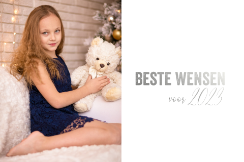 Maak zelf een foto kerstkaart met zilverfolie tekst