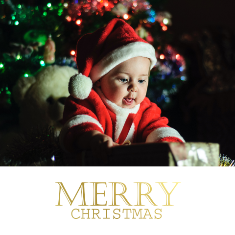 Maak zelf een goudfolie kerstkaart met foto