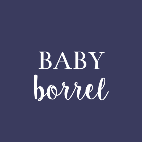 Stoer babyborrel kaartje in donkerblauw