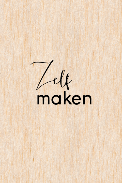 Staand echt houten kaartje zelf maken
