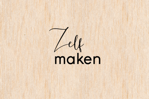 Liggend echt houten kaartje zelf maken
