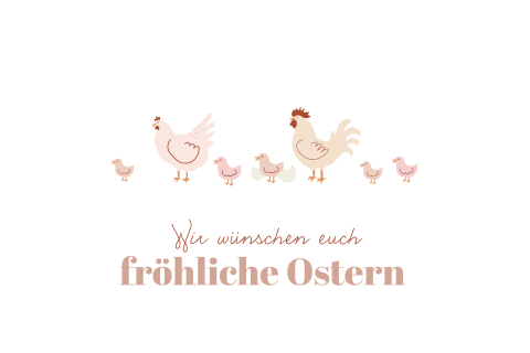 Fröhliche Osterkarte mit Text und Foto
