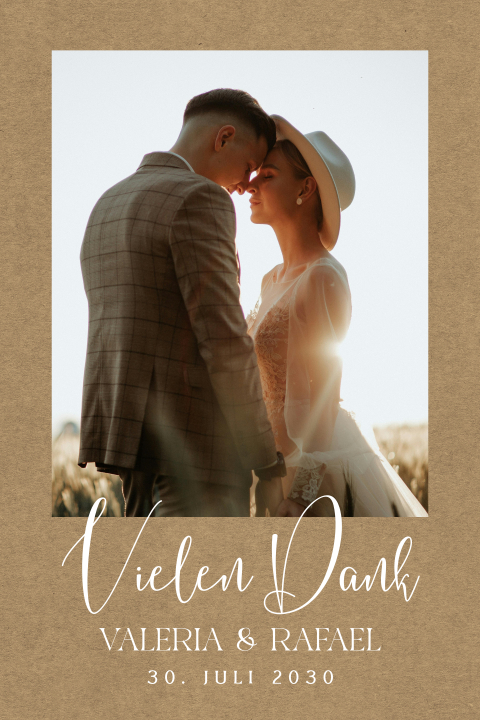 Magnetische Dankeskarte Hochzeit mit eigenem Foto