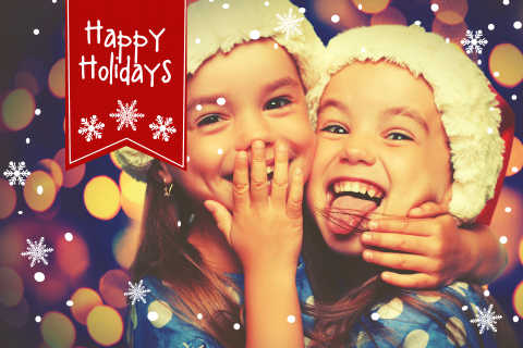 Festliche Weihnachtskarte mit Foto