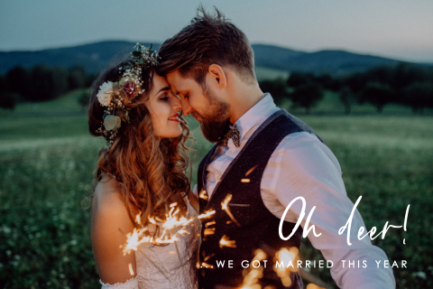 Weihnachtskarte "We got married"