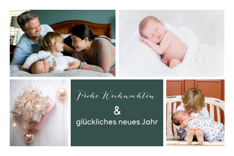 Weihnachtskarte mit persönlichen Bildern und Weihnachtsgruß