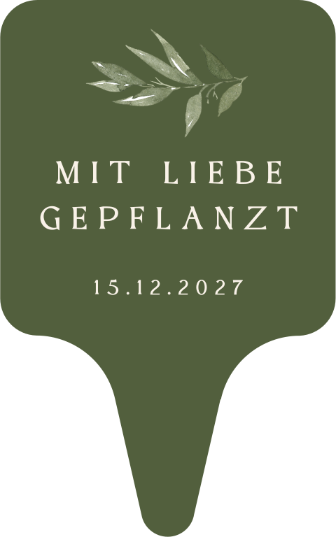 Pflanzenstecker zur Danksagung "Natürliche Eleganz"