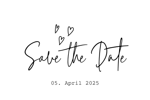 Save the date karte mit Herzen