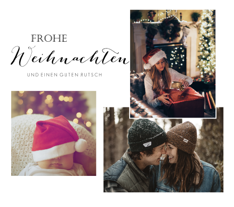 Stimmungsvolles "Frohe Weihnachten" mit schönen Fotos