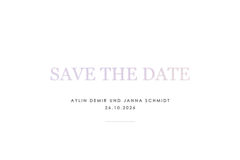 Save the Date Karte mit Wellenform und holografischer Folie