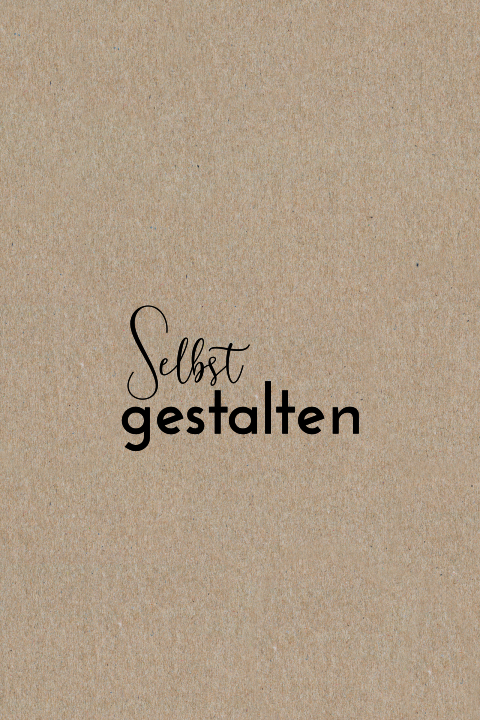 Echtes Kraftpapier Danksagungskarte zum Geburtstag im Hochformat