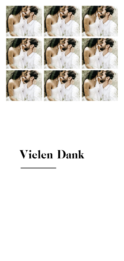 Bilder Dankeskarte längliches Hochformat