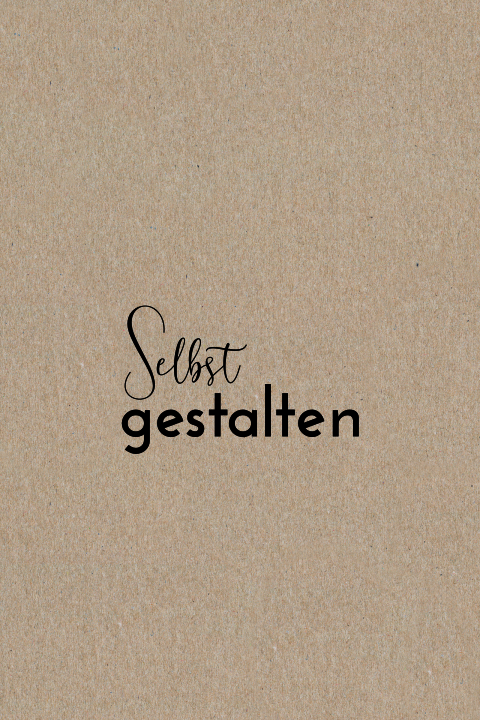Echtes Kraftpapier Osterkarte im Hochformat