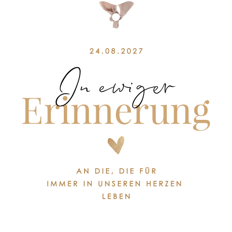 Stuhldekoration "In ewiger Erinnerung" für Hochzeiten