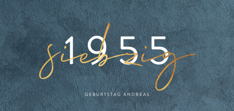 Einladung 70 Jahre Geburtstag  mit Jahreszahl und Schriftzug