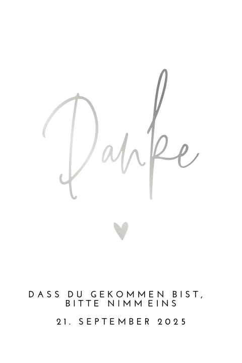 Hinweisposter Gastgeschenke minimalistisch