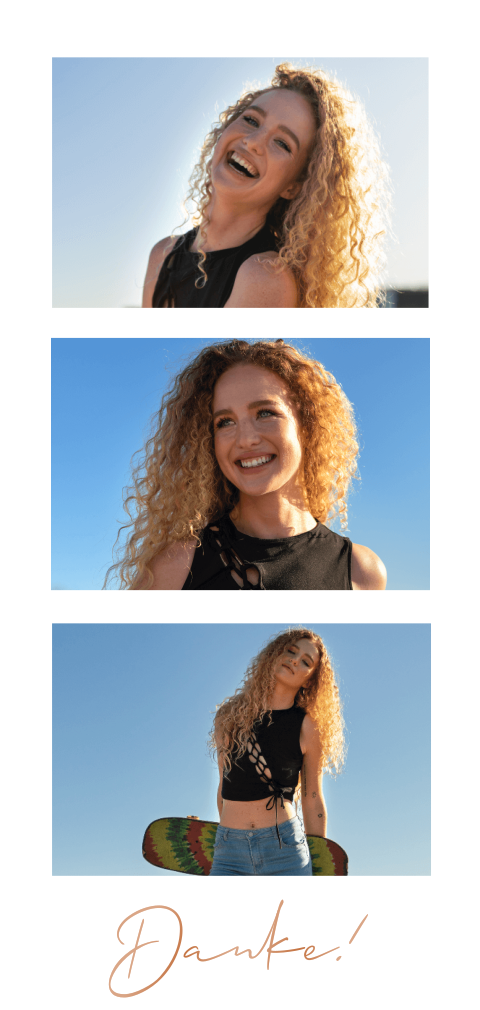 Dankeskarte zur Firmung im Fotostreifen-Look mit drei Fotos