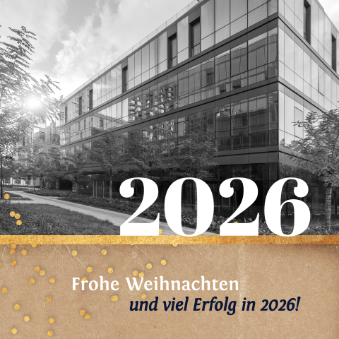 Geschäftliche Weihnachtskarte mit Kraftpapier und Gold