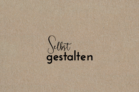 Echtes Kraftpapier Dankeskarten zum Geburtstag Querformat Falz links